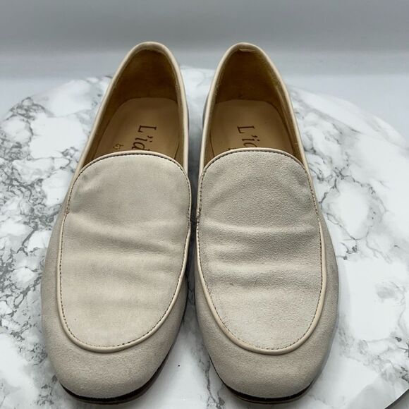 L’IDEA Nude Suede Loafer Italian Made-36, US 6 - Picture 1 of 10